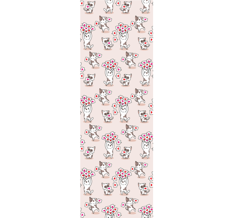 Játékos macska minta Tapéta Macskák - TenStickers