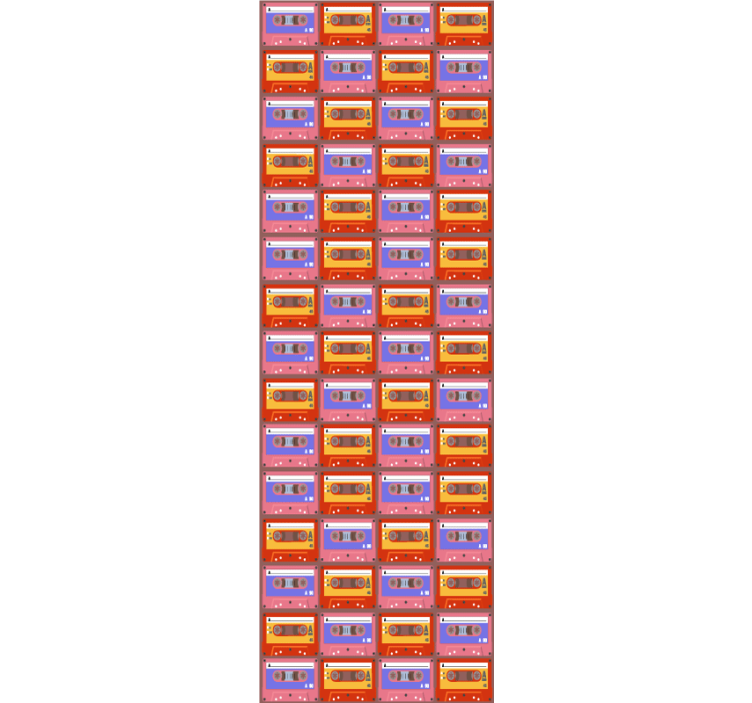 Retro kazettás tömb Tapéta Művészet - TenStickers