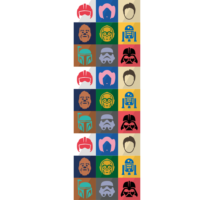 Ikonikus karakterrács Tapéta Művészet - TenStickers