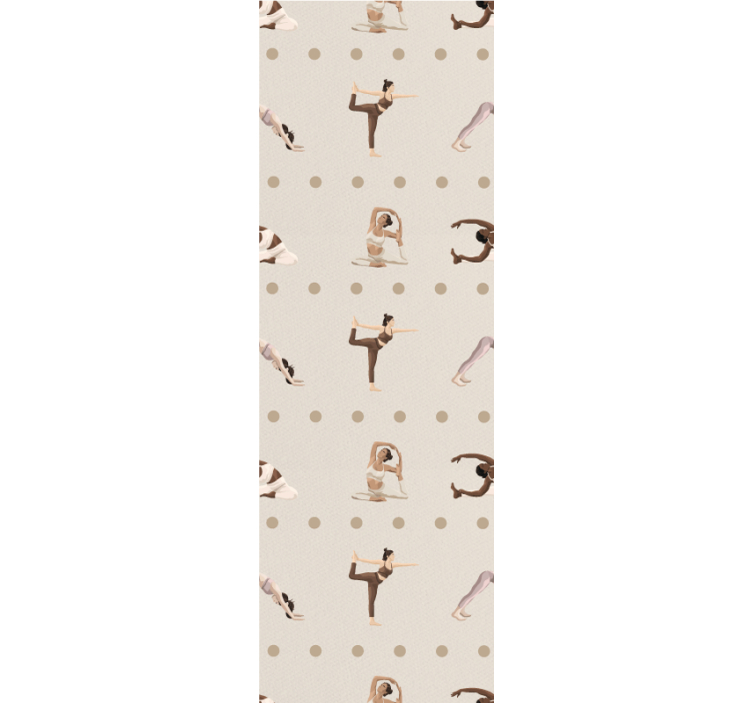 Különböző jóga pózok tapéta - TenStickers