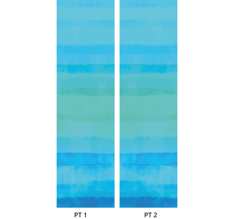 Kék akvarell mintás fürdőszoba tapéta - TenStickers