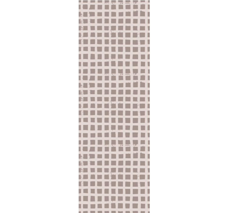 Kockás minta meleg barna tapétán - TenStickers