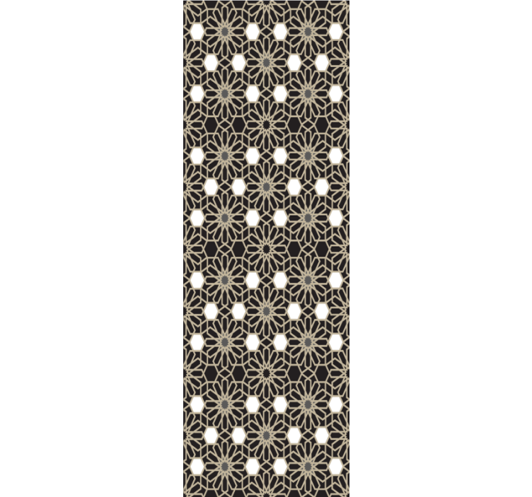 Geometrikus virágos téma Tapéta csempék - TenStickers