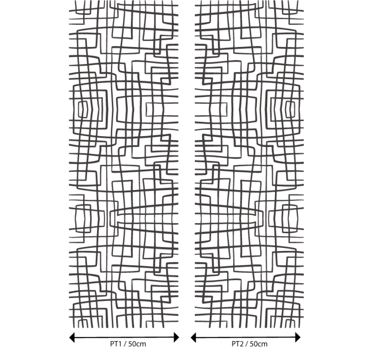 Absztrakt vonal minta Étkező tapéta - TenStickers