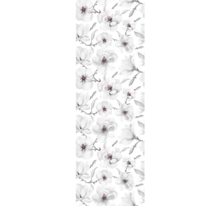 Elegáns szürke motívum tapéta virágok - TenStickers