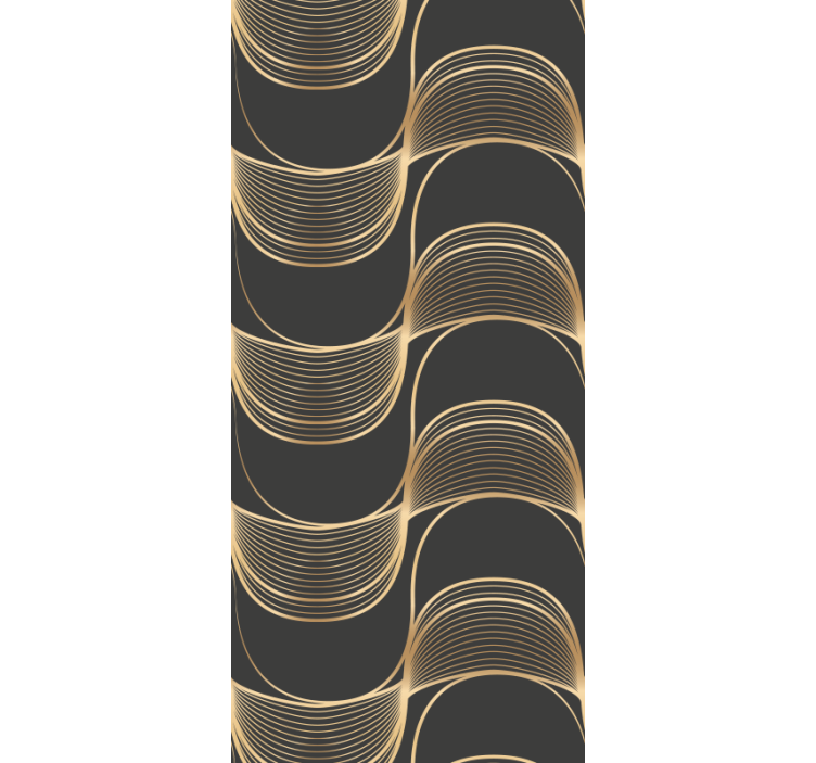 Arany hullámok art dekor nappali tapéta - TenStickers