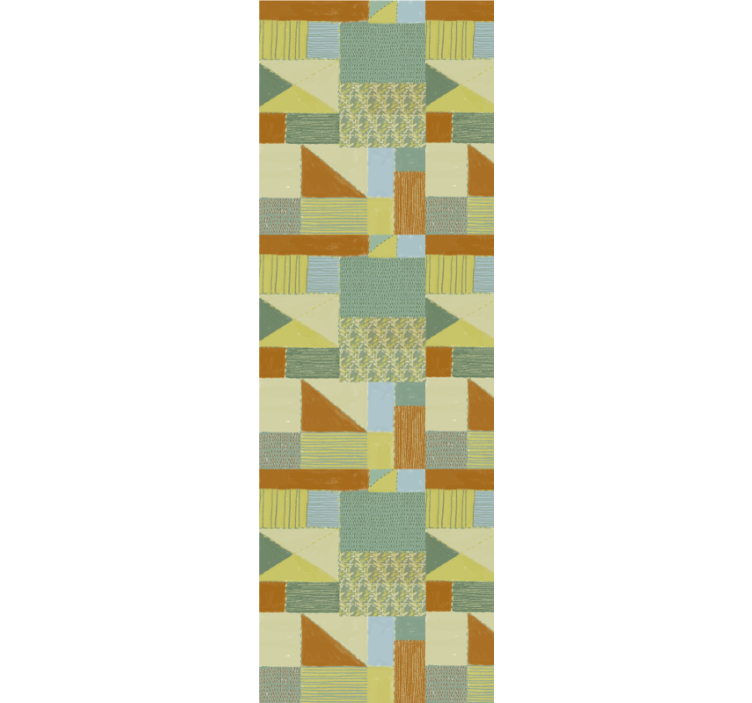 Absztrakt minta blokkok Tapéta Geometriai - TenStickers