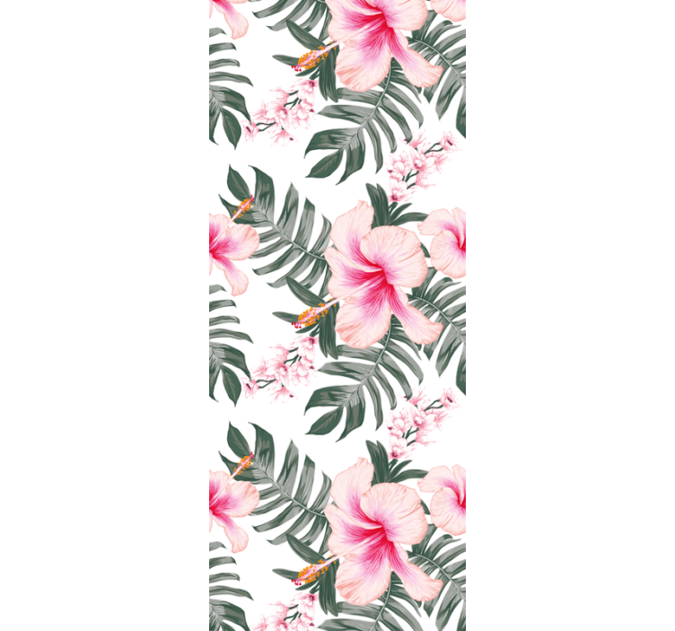 Orchidea rózsa mintás virágos tapéta - TenStickers