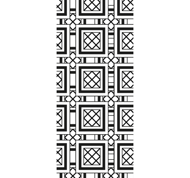 Fekete-fehér klasszikus minta Tapéta csempék - TenStickers