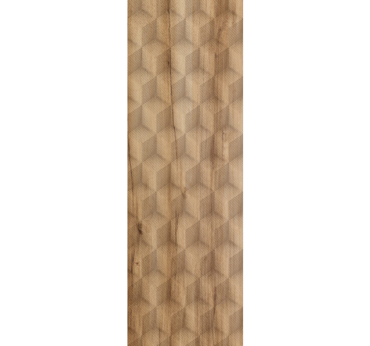 Barna tölgy gyémánt mintás fa hatású tapéta - TenStickers