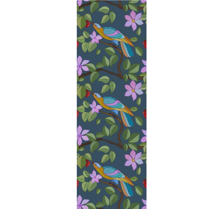 Színes trópusi mintás tapéta madarak magyarország - TenStickers