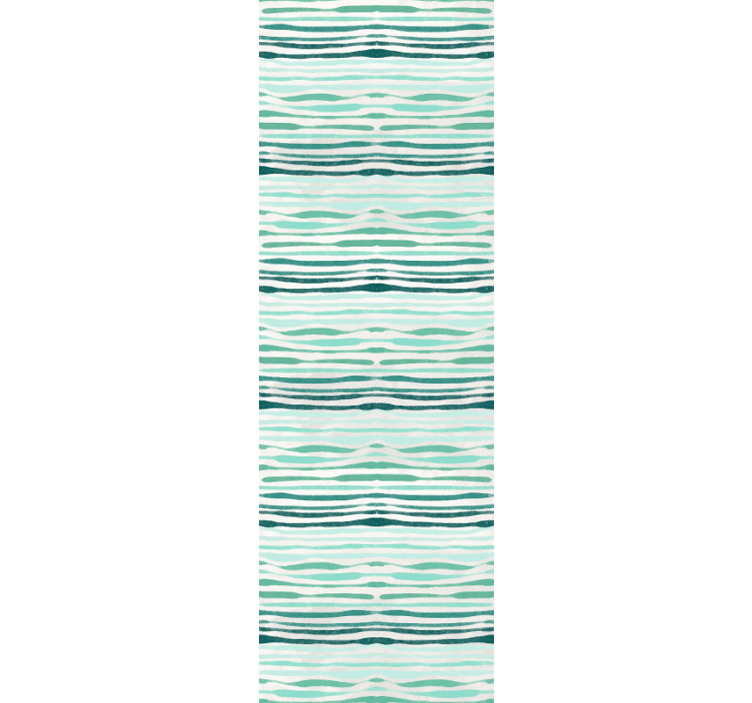 Zöld akvarell hullámok absztrakt tapéta - TenStickers