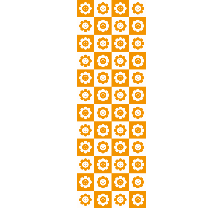 Mosolygó virágminta tapéta virágdíszes - TenStickers