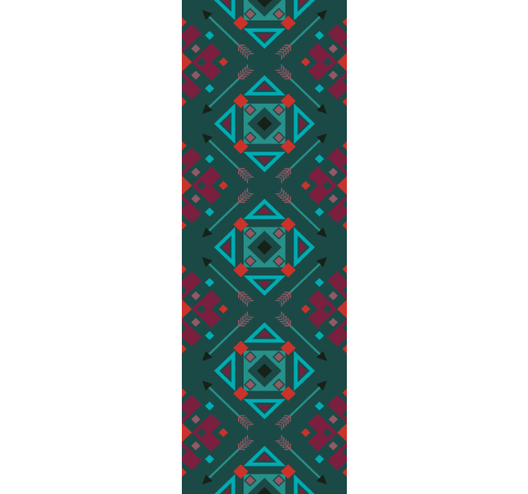 Etnikai törzsi mintás absztrakt tapéta - TenStickers