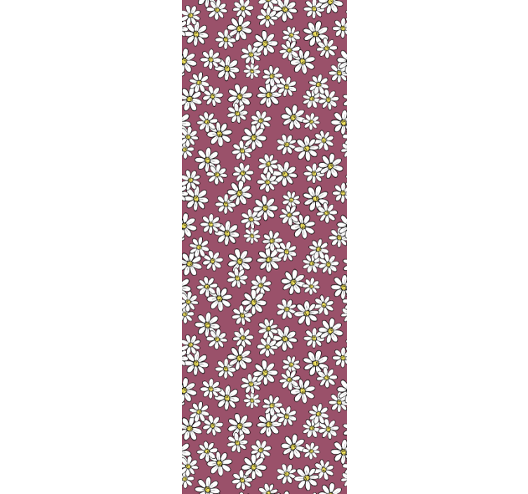 Piros mintás margaréták tapéta virágok - TenStickers