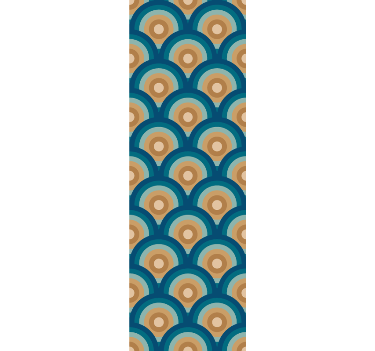 60-as évek körök vintage tapéta - TenStickers