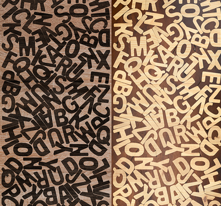 ábécé tipográfia minta Tapéta felirat - TenStickers