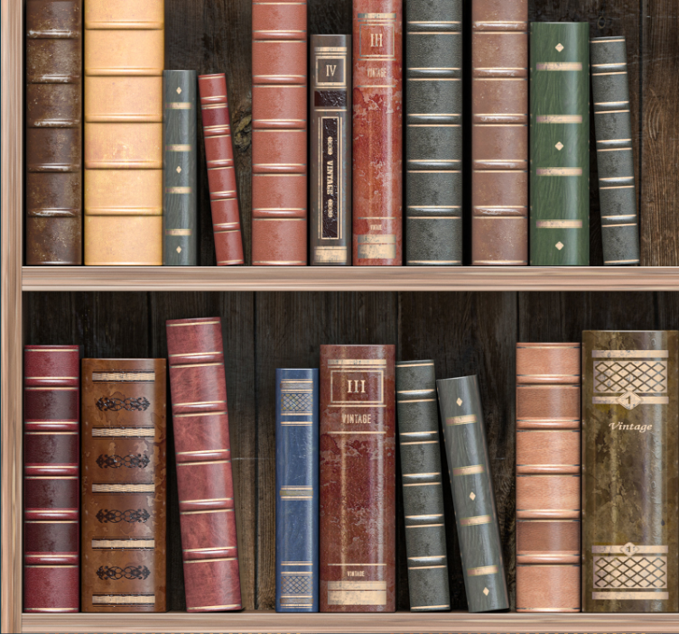 Irodai falmatrica könyvtári könyvek - TenStickers