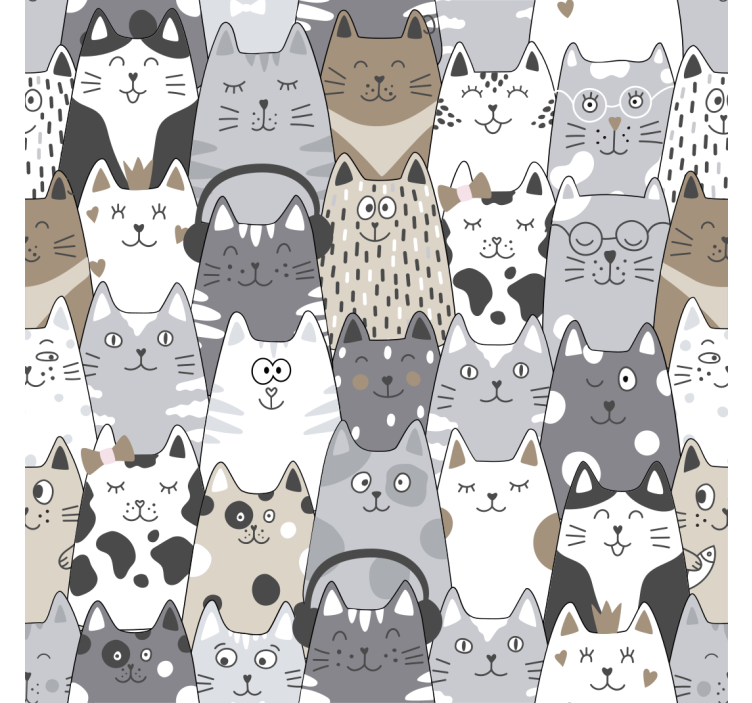 Gyerekszoba tapéta rajzfilm macskák - TenStickers