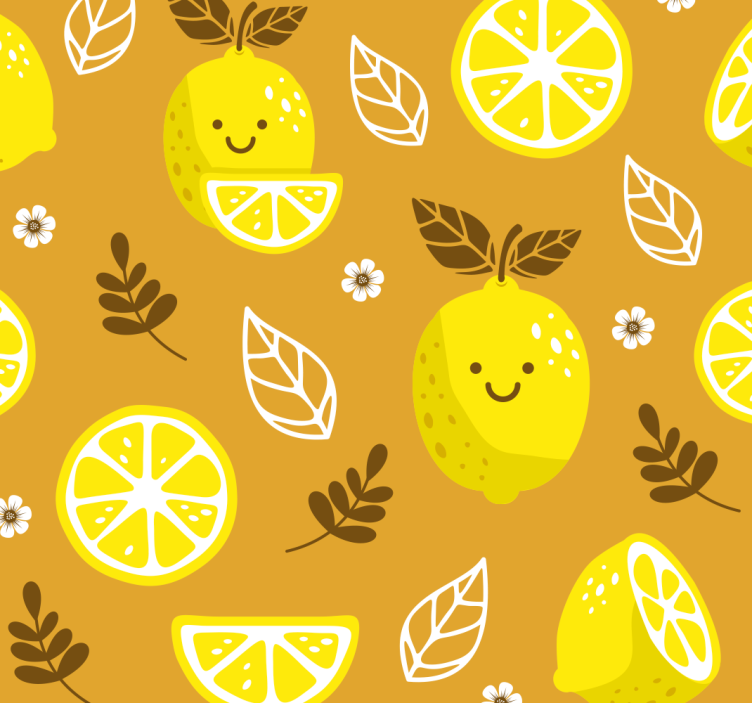 Vidám citrus mintás Konyhai tapéta - TenStickers