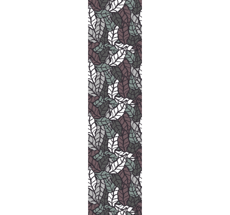 Sötét mintás motívum Tapéta levelek - TenStickers