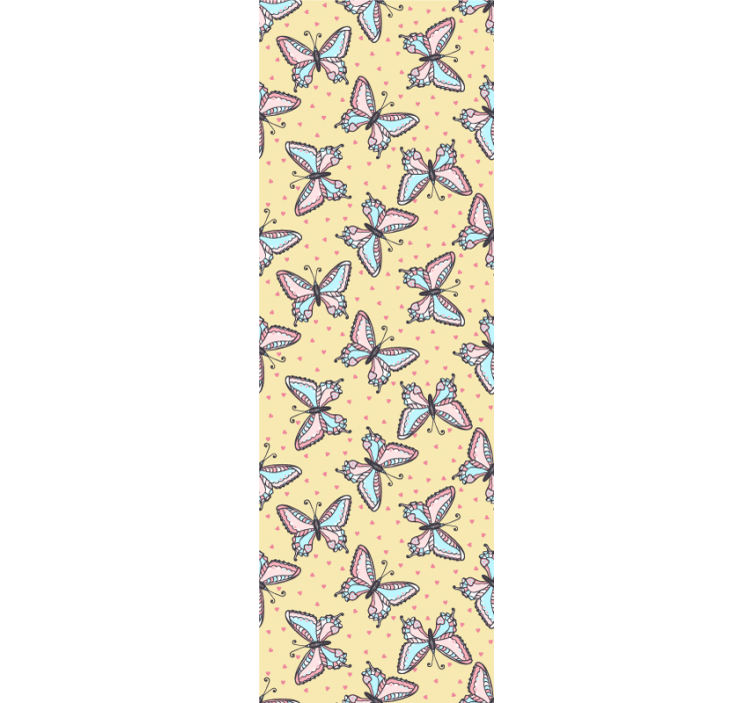Színes sárga minta tapéta pillangó - TenStickers