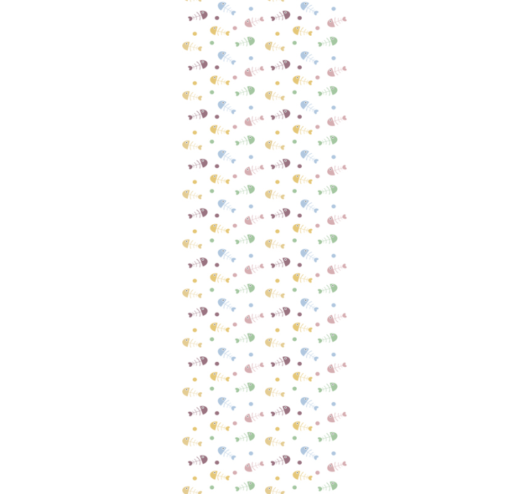 Színes minimalista minta Tapéta halak - TenStickers
