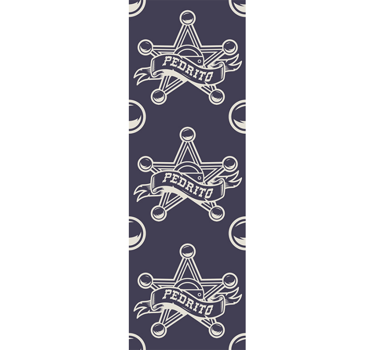 Csillag kitűző tervezés Vintage tapétaek - TenStickers