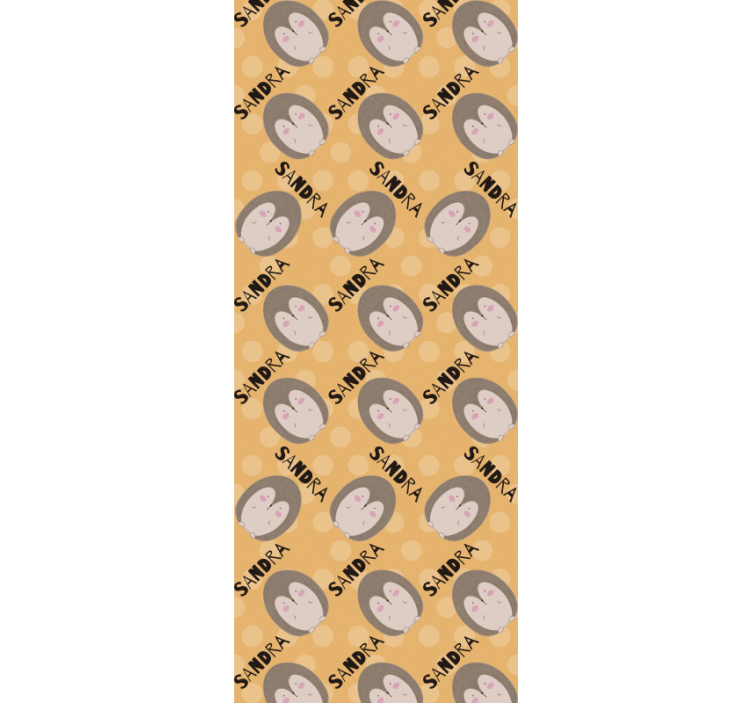 Egyedi sündisznó minta Babaszoba tapéta - TenStickers