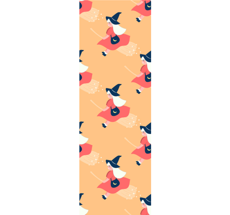 Varázslatos boszorkányfigurák Tapéta halloween - TenStickers