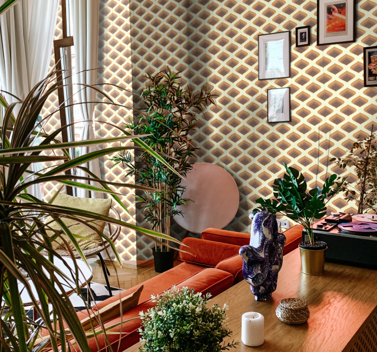 60-as évek szirmai vintage tapéta - TenStickers