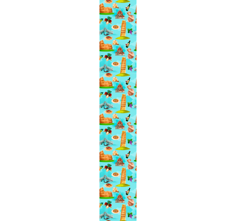 Olasz városok ikonok modern tapéta - TenStickers