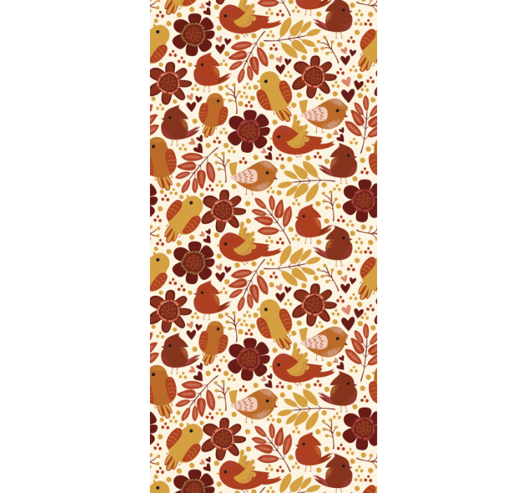 őszi madarak állat tapéta - TenStickers