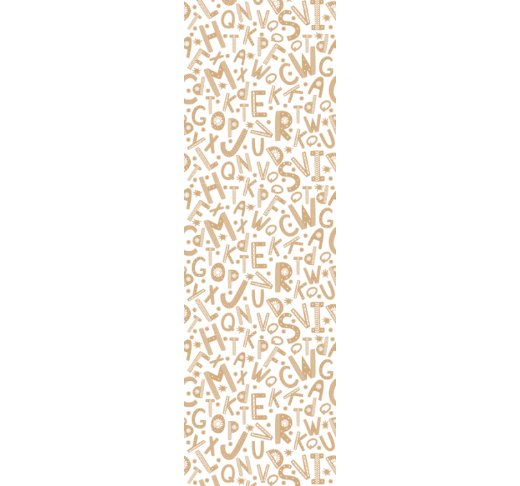 Bézs ábécé fehér gyermek tapéta - TenStickers