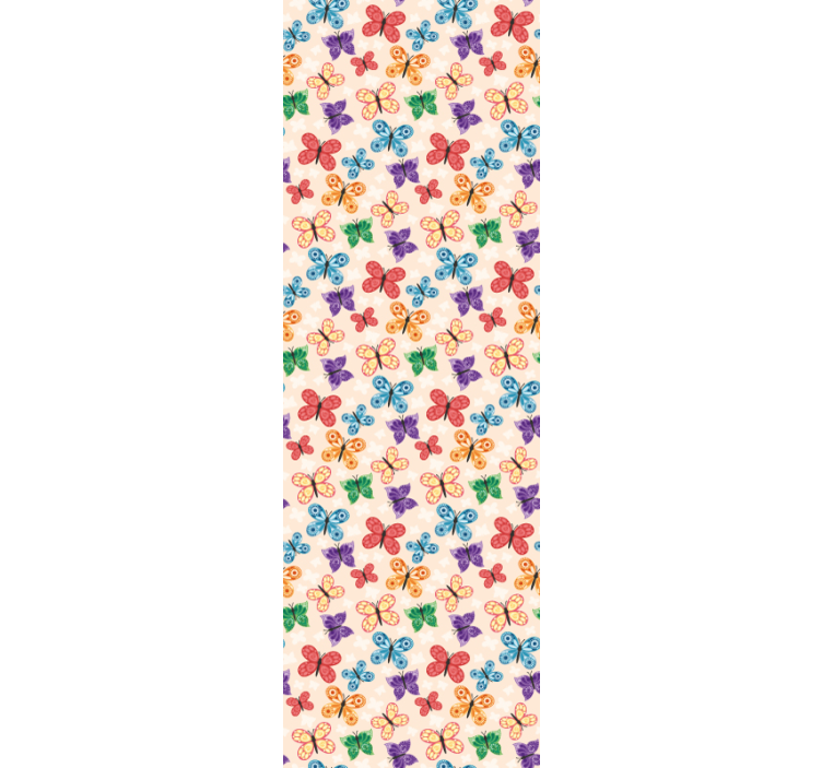 Színes pillangójáték Tapéta pillangó - TenStickers