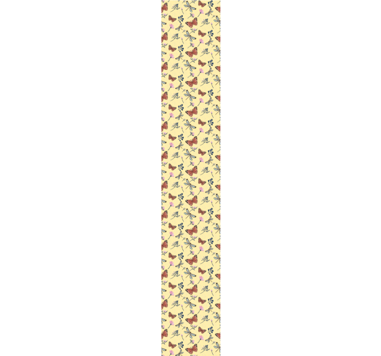 Pillangók növényvilág minta Tapéta pillangó - TenStickers