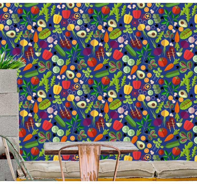 Zöldségkeverék Tapéta Természet - TenStickers