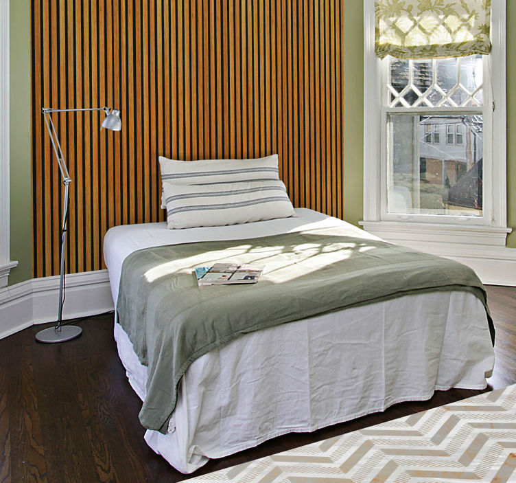 Fa stílusú barna fa lécek teak tapétával - TenStickers