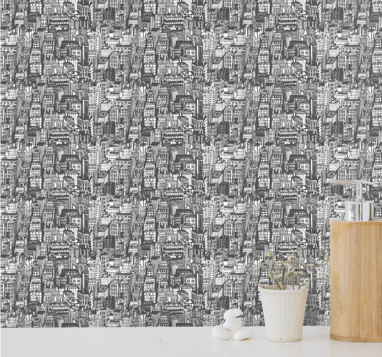 Városi rajz - tapéta városi és országos háttérképek - TenStickers