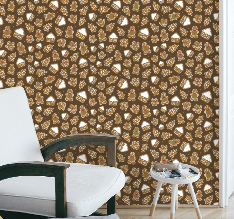 Mézeskalács minták Tapéta Karácsony - TenStickers