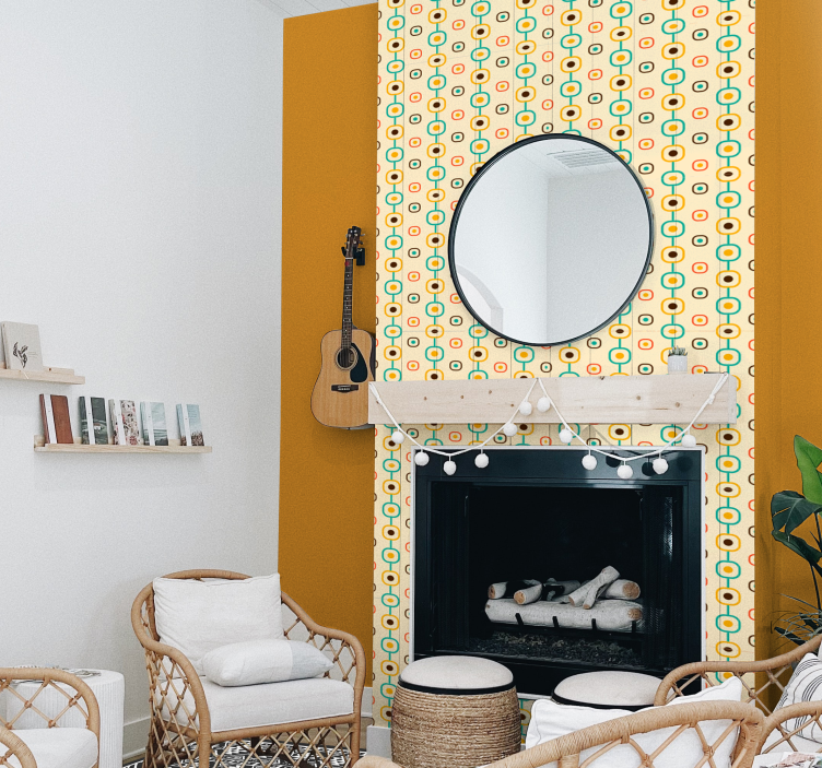 60-as évek geometrikus vintage tapéta - TenStickers