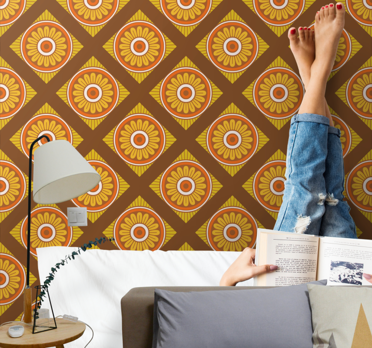 70-es pontok függőleges csíkok foltos tapéta - TenStickers