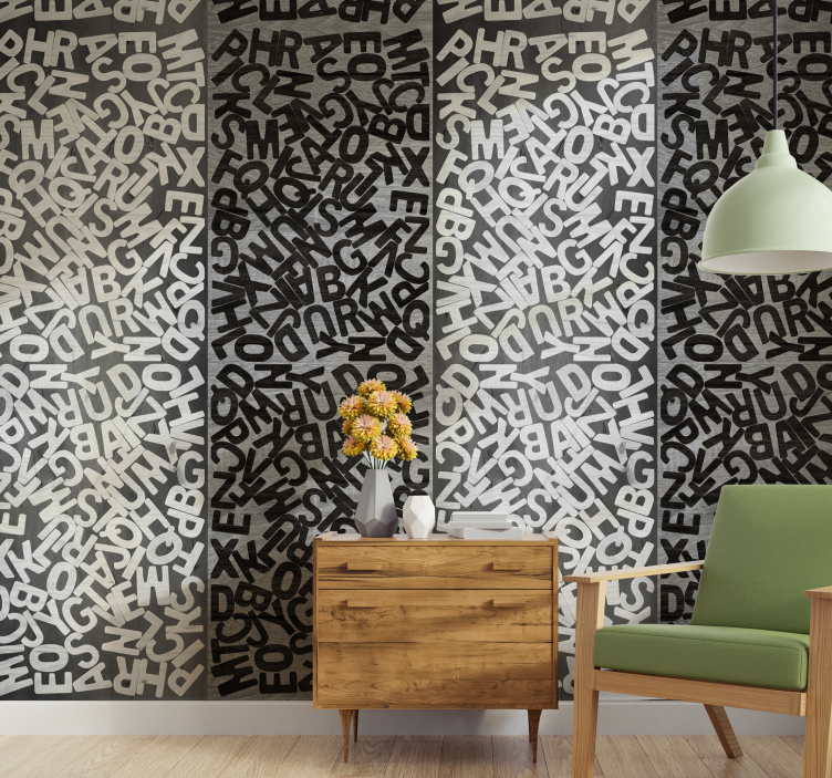ábécé káosz Tapéta felirat - TenStickers