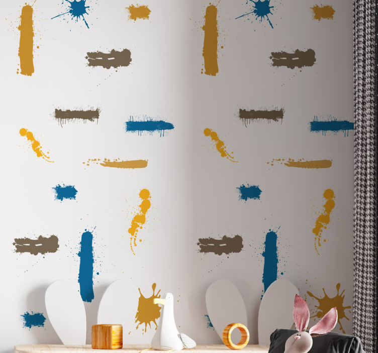 Absztrakt festékvonások Tapéta absztrakt - TenStickers