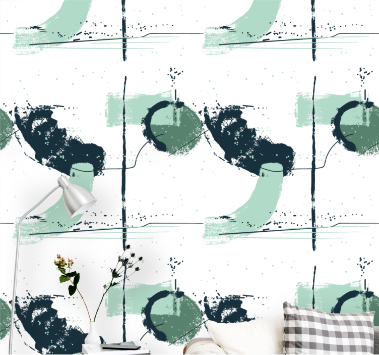 Absztrakt geometriai formációk tapéta - TenStickers