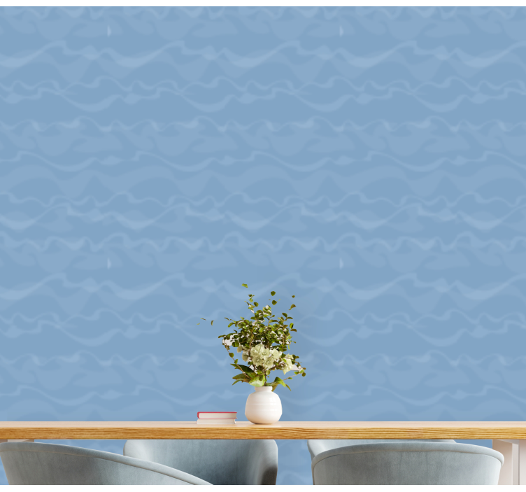 Absztrakt hullámok Kék Tapéta - TenStickers