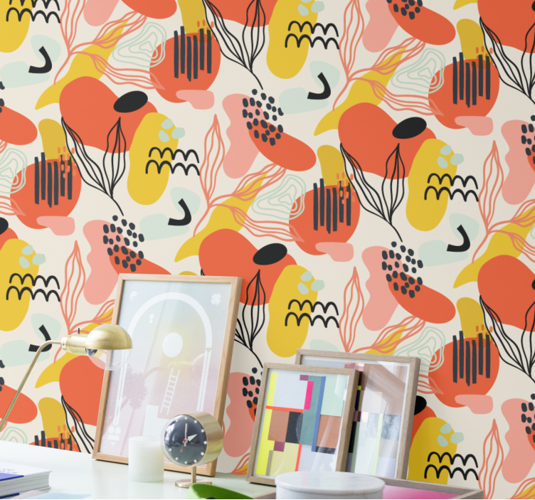 Absztrakt szerves formák Tapéta Művészet - TenStickers