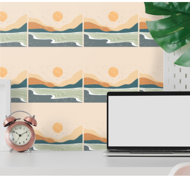 Absztrakt táj Tájkép tapéta - TenStickers