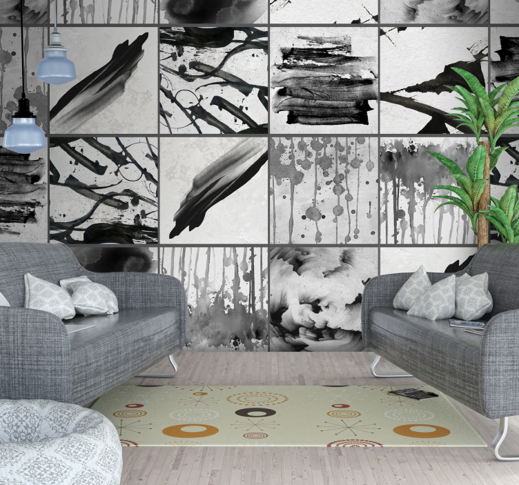 Absztrakt tintafoltok Tapéta absztrakt - TenStickers