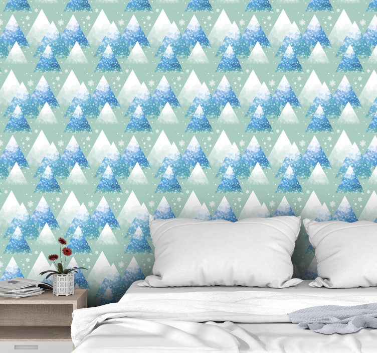 Akvarell hegyi táj tapéta - TenStickers